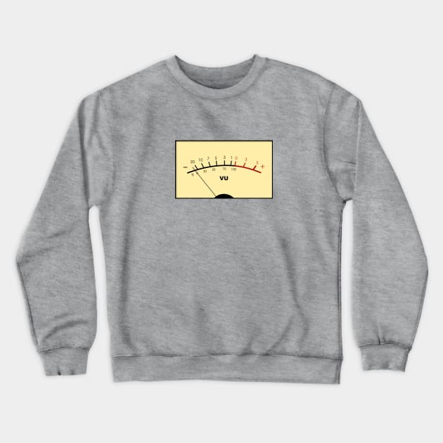 Analog VU Meter Crewneck Sweatshirt by Warp9